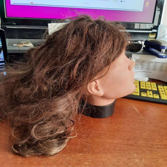 NEW Bag ! Long Hair 25 inch Curly Wig Dark Blonde main image 5